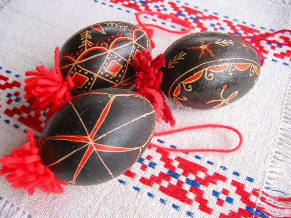 le uova tipiche della Pasqua in Slovenia