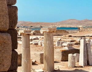 il parco archeologico dell'isola di Delo è uno dei più importanti della Grecia