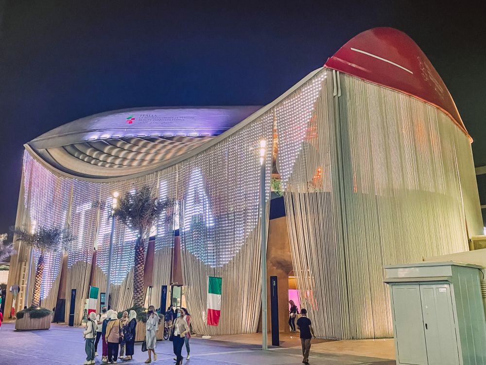il padiglione dell'Italia a Expo Dubai 2021 è uno dei più visitati
