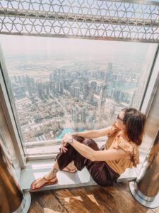 la vista dal 124° piano del grattacielo più alto del mondo