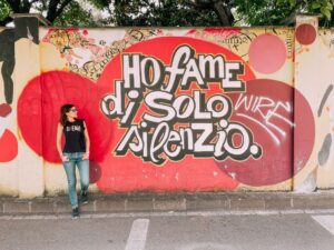 murale dedicato ad Alda Merini in Via Magolfa a Milano