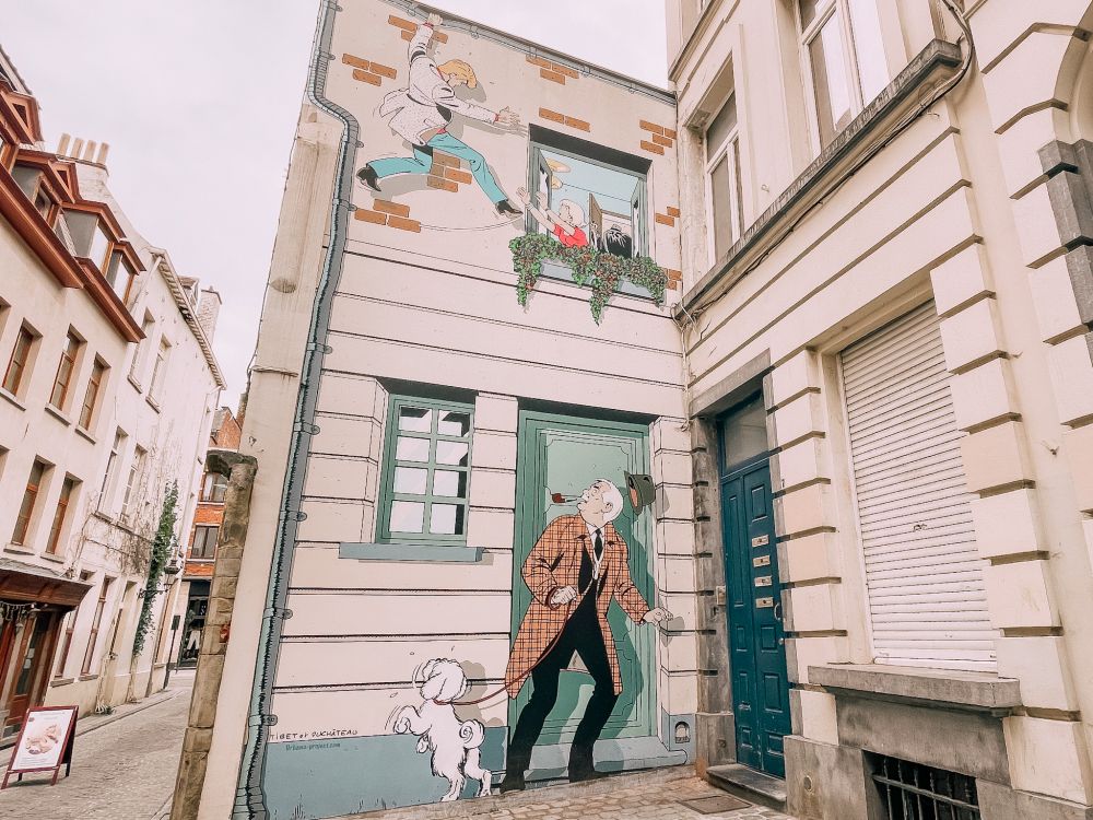 Ric Hochet a Bruxelles nel suo murale
