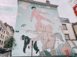 Il sogno di Nick uno dei murales più colorati di Bruxelles