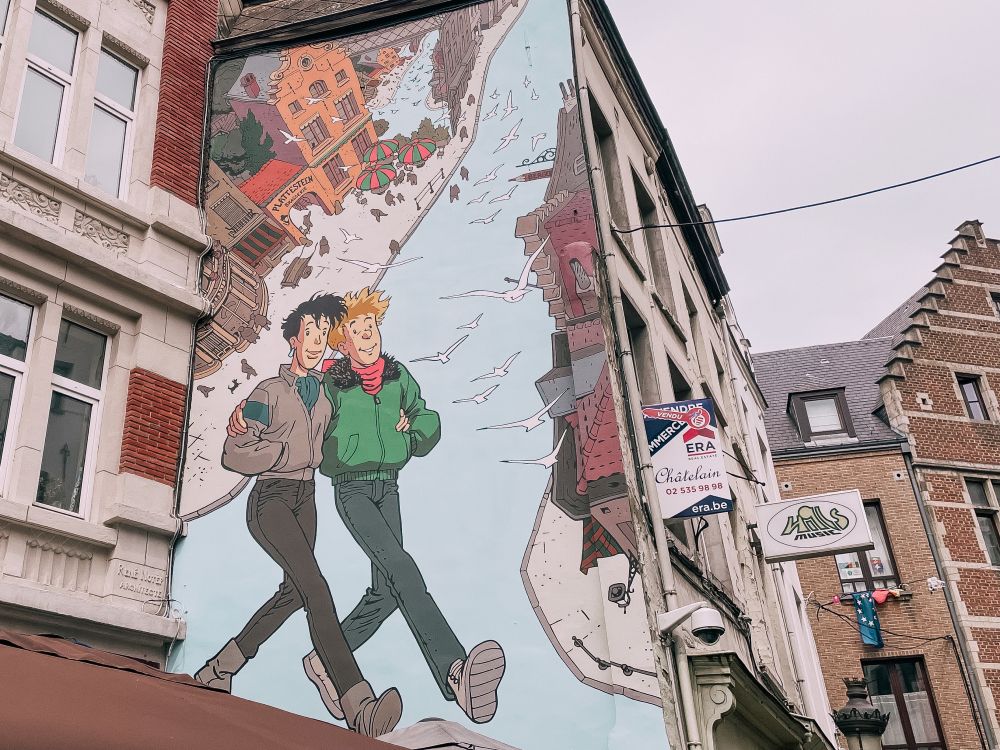 Broussaille uno dei murales di Bruxelles