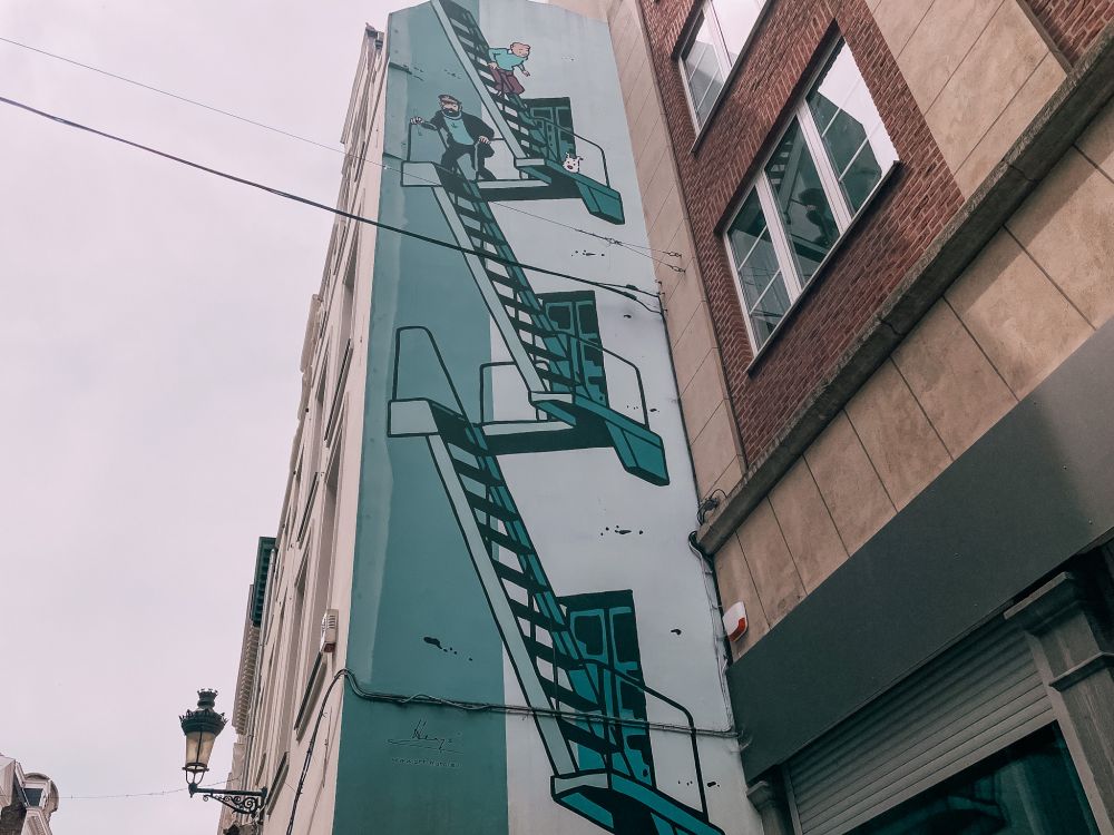 Tintin ed il suo murale a Bruxelles