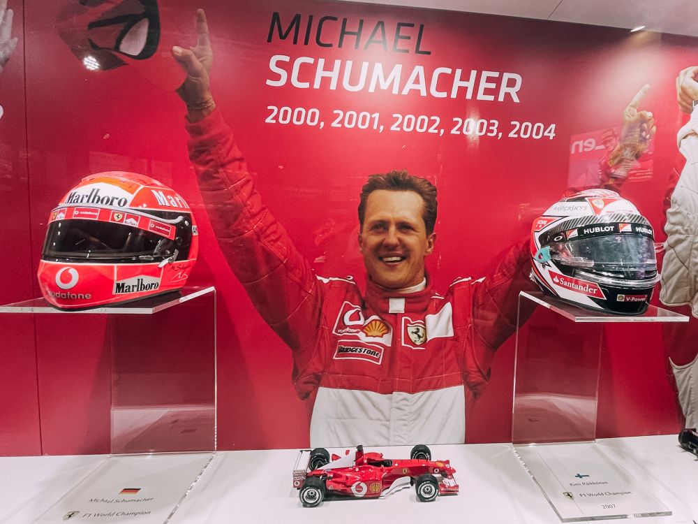 il casco di Schumacher quando è diventato campione del mondo