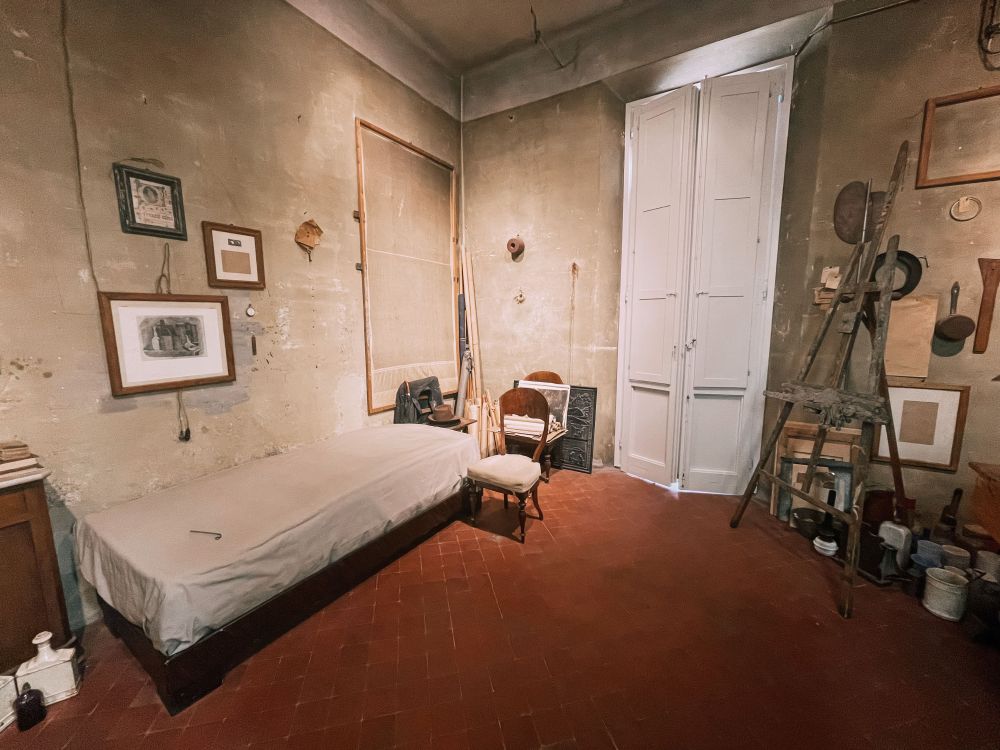 la camera studio di Giorgio Morandi a Bologna