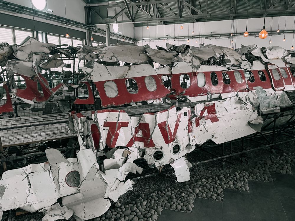 il velivolo esposto presso il Museo per la Memoria di Ustica
