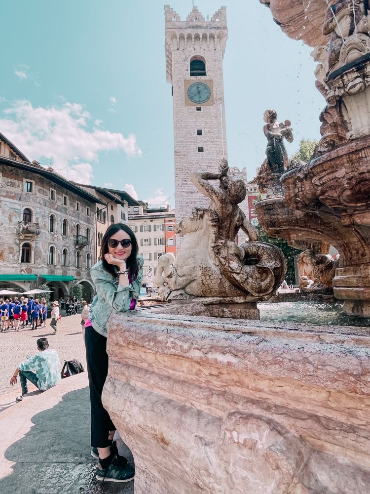 la Torre Civica e la Fontana del Nettuno di Trento