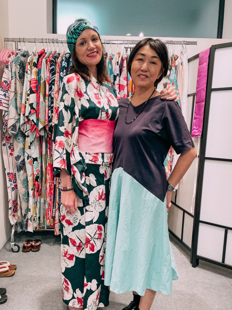 con Mamiko Ikeda ed il suo kimono