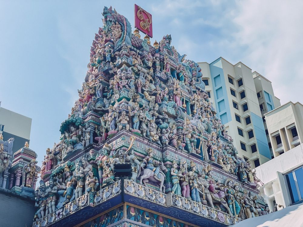 Sri Veeramakaliamman Temple nel quartiere di Little India a Singapore