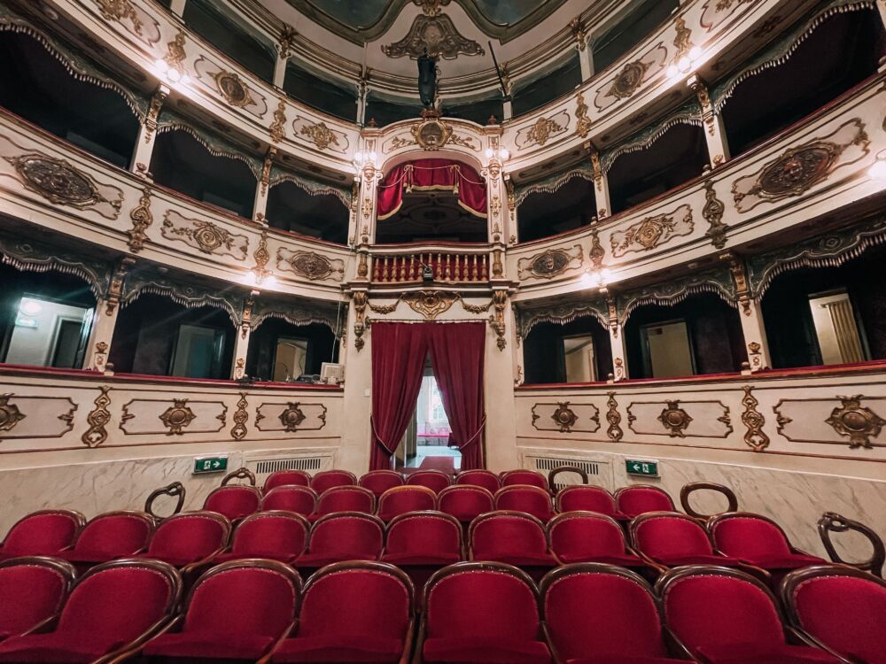interni del Teatro Giuseppe Verdi di Busseto