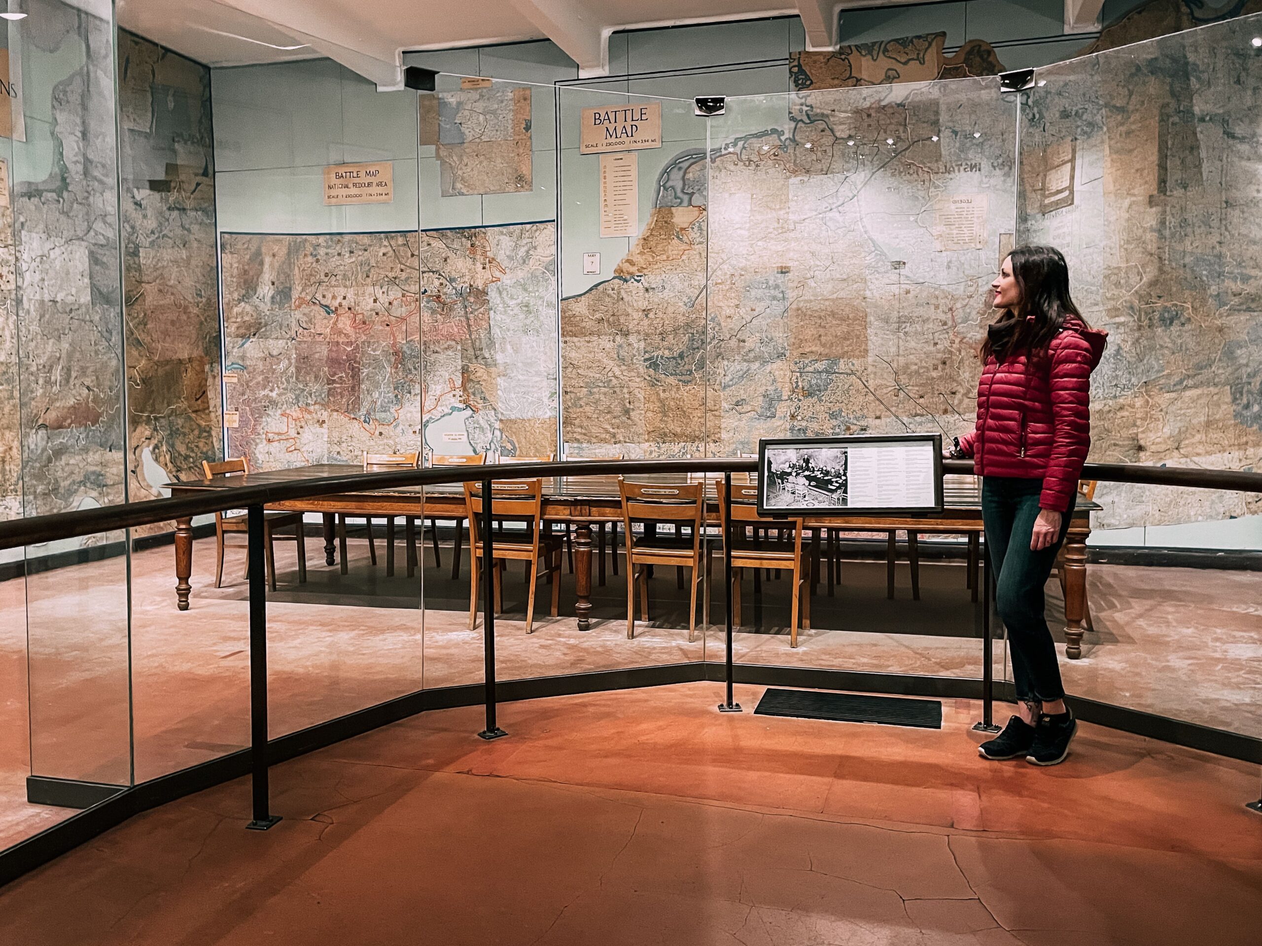 la storica Sala delle Mappe dove si firmò la fine della Seconda Guerra Mondiale