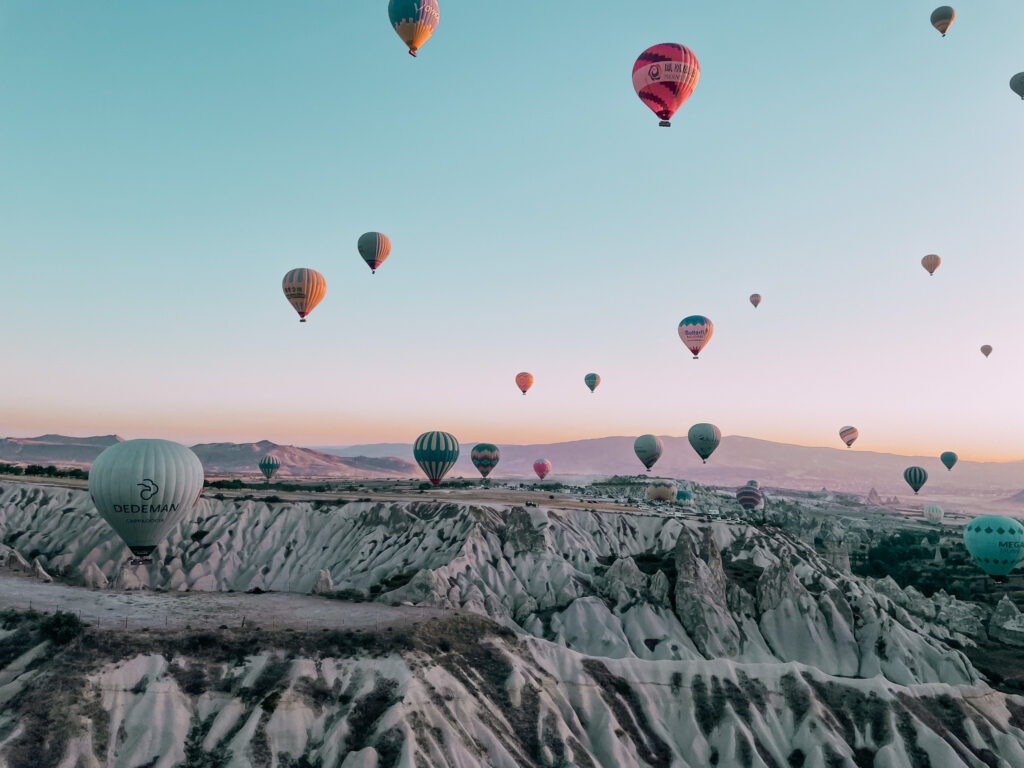 mongolfiere in volo in Cappadocia