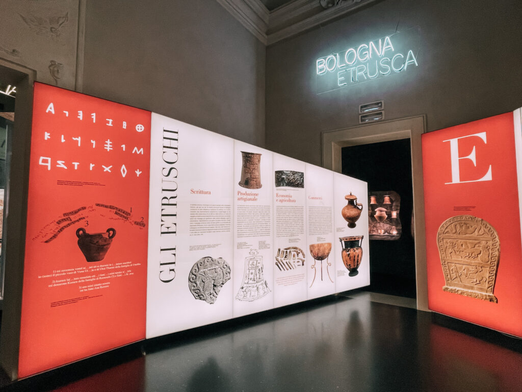 sezione etrusca al museo della storia di Bologna